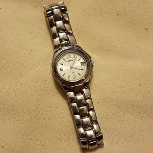 Small Silver Fossil Watch